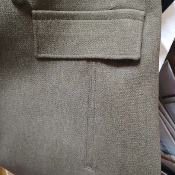 Balmain Paris H&M Mens Military Coat 36 R XS? Slim Wool Green Fashion Surgeon - Picture 11 of 12